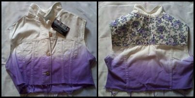 Colete com estampa floral tamanho M