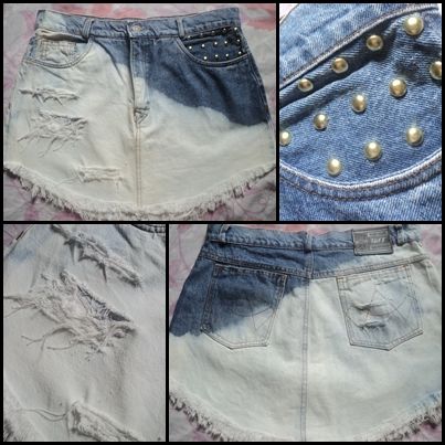 saia jeans, tamanho 44