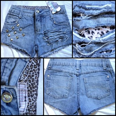 Short detalhes em onça. tamanho 34 pequeno.